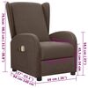 vidaXL Fauteuil &eacute;lectrique de massage Taupe Tissu