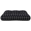 vidaXL Coussin de palette motif &agrave; carreaux noir 60x60x12 cm tissu