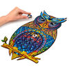 UNIDRAGON Puzzle en bois 650 pcs Charming Owl Taille royale 35x60 cm