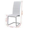 vidaXL Chaises à manger cantilever lot de 6 blanc similicuir