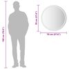 vidaXL Miroir de salle de bain à LED 70 cm rond
