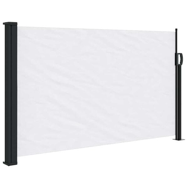 vidaXL Auvent lat&eacute;ral r&eacute;tractable blanc 120x600 cm