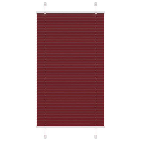 vidaXL Store pliss&eacute; rouge bordeaux 75x100 cm largeur du tissu 74,4 cm