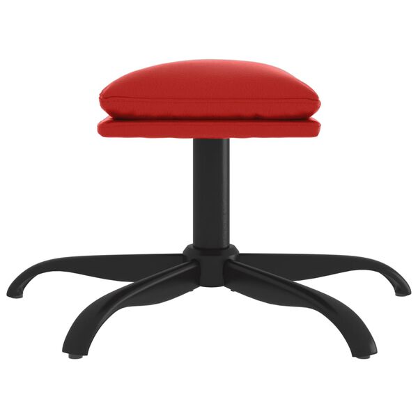 vidaXL Repose-pied Rouge bordeaux 60x60x36 cm Similicuir