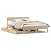 vidaXL Cadre de lit sans matelas 135x190 cm bois de pin massif