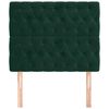 vidaXL T&ecirc;te de lit Vert fonc&eacute; 100x7x118/128 cm Velours
