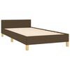 vidaXL Cadre de lit sans matelas marron fonc&eacute; 80x200 cm tissu