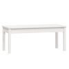 vidaXL Banc de jardin blanc 109x44x45 cm bois massif de pin