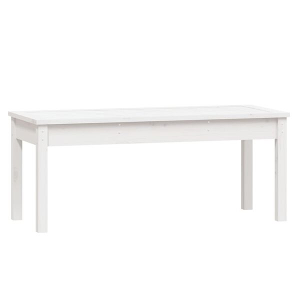 vidaXL Banc de jardin blanc 109x44x45 cm bois massif de pin
