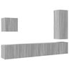 vidaXL Unit&eacute;s murales TV 5 pcs sonoma gris bois d'ing&eacute;nierie