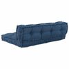 vidaXL Coussin de canap&eacute; sur palette 2 pcs Indigo 120 x 80 x 38 cm