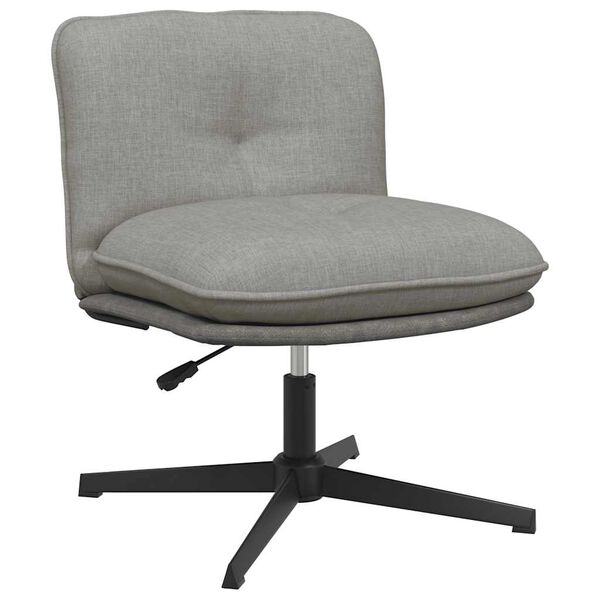 vidaXL Chaise pivotante de bureau Gris clair Tissu