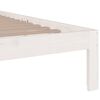 vidaXL Cadre de lit sans matelas blanc bois massif 150x200 cm