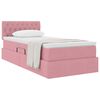 vidaXL Lit de Rangement avec matelas Rose 100 x 200 cm Velours
