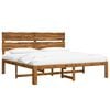 vidaXL Cadre de lit double avec t&ecirc;te de lit ROSTOCK Naturel