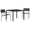 vidaXL Ensemble de meubles d'ext&eacute;rieur 3 pc Anthracite Acier