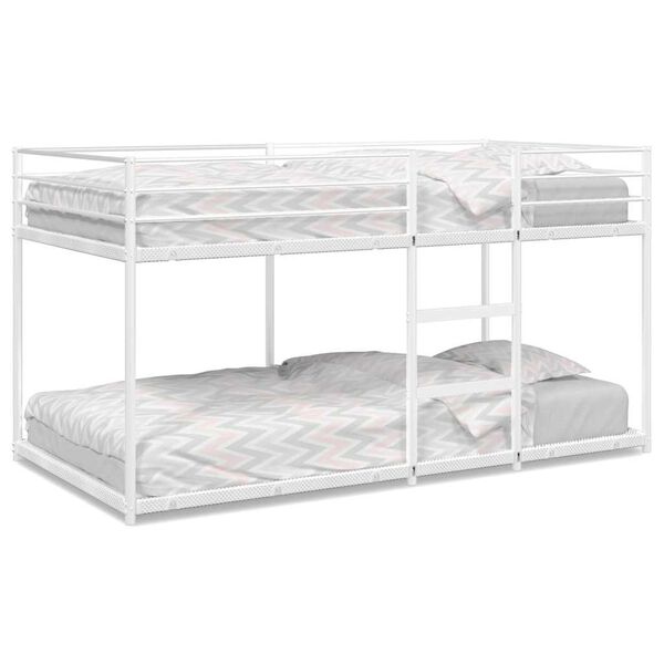 VidaXL Lit superpos&eacute; sans matelas blanc 107x203 cm acier