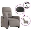 vidaXL Fauteuil de massage inclinable électrique Taupe Tissu