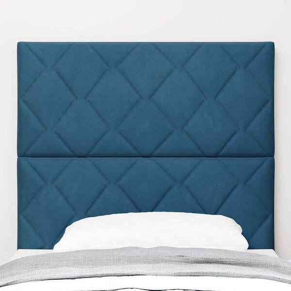vidaXL Tête de lit avec tête de lit Bleu foncé 100 cm Velours