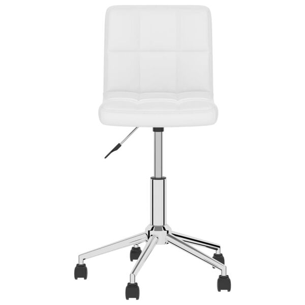 vidaXL Chaises pivotantes &agrave; manger lot de 4 blanc similicuir