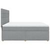 vidaXL Sommier &agrave; lattes de lit avec matelas Gris clair 180x200cm Tissu