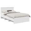 vidaXL Cadre de lit Blanc 120 x 123 cm Bois d'ing&eacute;nierie