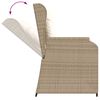 vidaXL Salon de jardin avec coussins 7 pcs beige résine tressée
