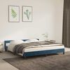 vidaXL Cadre de lit sans matelas bleu fonc&eacute; 160x200 cm velours