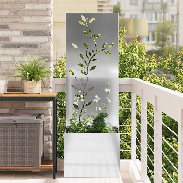 vidaXL &Eacute;cran de confidentialit&eacute; de jardin Argent&eacute; 50 x 32 x 150 cm