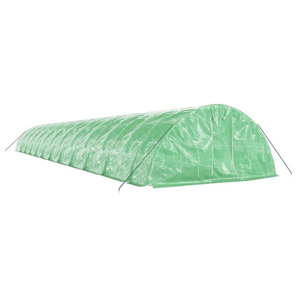 vidaXL Serre avec cadre en acier vert 120 m&sup2; 24x5x2,3 m