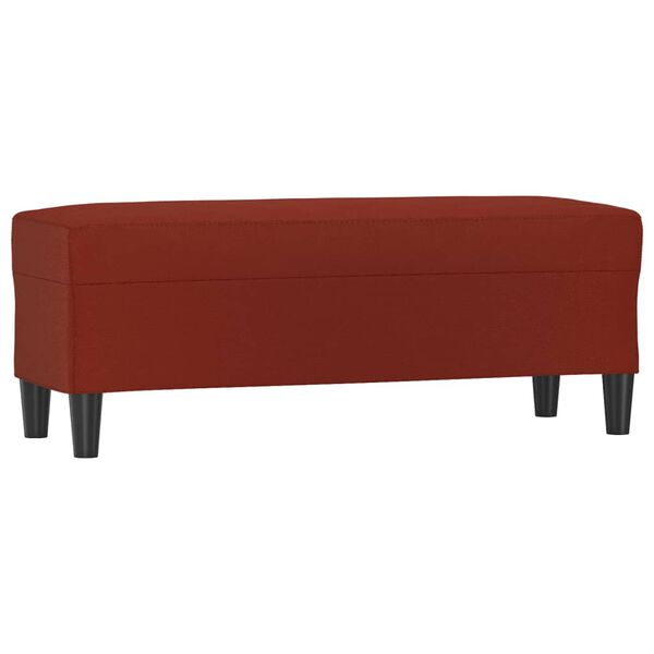 vidaXL Banc Rouge bordeaux 100x35x41 cm Similicuir
