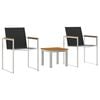 vidaXL Ensemble de salle &agrave; manger pour jardin 3 pc Marron et Noir