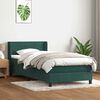 vidaXL Sommier &agrave; lattes de lit et matelas vert fonc&eacute; 100x210cm velours