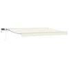 vidaXL Cadre de store manuel avec LEDs Cr&egrave;me et Blanc 4,5 &times; 3 m