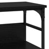 vidaXL Table console Ch&ecirc;ne noir 100 x 32 x 75 cm Bois d'ing&eacute;nierie
