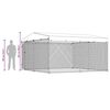vidaXL Chenil ext&eacute;rieur avec toit pour chiens 382x382x225 cm