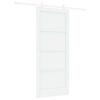 vidaXL Porte coulissante 86 x 198,5 cm Bois d'ing&eacute;nierie Blanc