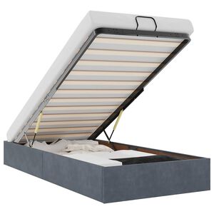 vidaXL Cadre de lit ottoman sans matelas gris fonc&eacute; 90x190 cm velours