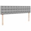 VidaXL Cadre de lit ottoman et matelas gris clair 180x200 cm tissu