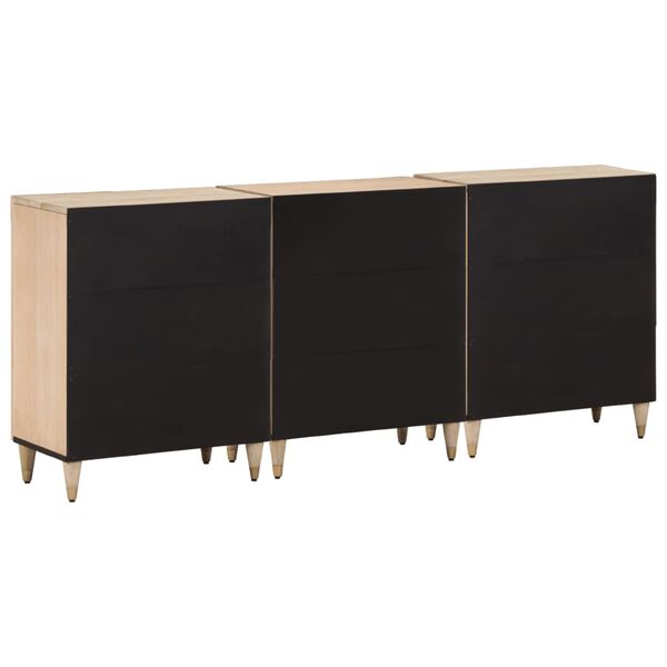 vidaXL Armoires lat&eacute;rales 3 pcs 60x33x75 cm bois massif de manguier
