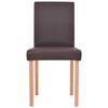 vidaXL Table et chaises 7 pcs Cuir synthétique Chêne Marron