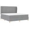 vidaXL Lit &agrave; ressorts avec matelas gris fonc&eacute; 90x190 cm Gris clair