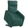 vidaXL Fauteuil inclinable électrique vert foncé tissu