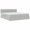 vidaXL Lit de Rangement avec matelas Gris clair 100 x 200 cm