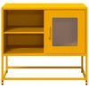 vidaXL Meuble TV jaune moutarde 68x39x60,5 cm acier