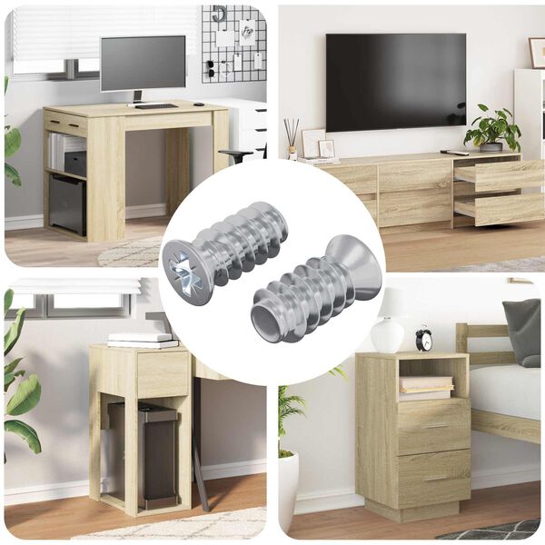 vidaXL Vis 2 pcs Argent&eacute; M6 x 12 mm Fer