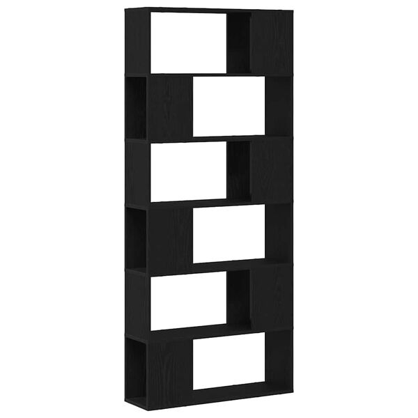 vidaXL Ensemble meuble TV Noir 80 x 24 x 186 cm Bois d'ing&eacute;nierie