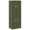 vidaXL Armoire de rangement 2 pc Vert olive 60 x 40 x 160 cm Acier