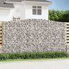 vidaXL Paniers &agrave; gabions arqu&eacute;s 3 pcs 400x30x220/240 cm Fer galvanis&eacute;