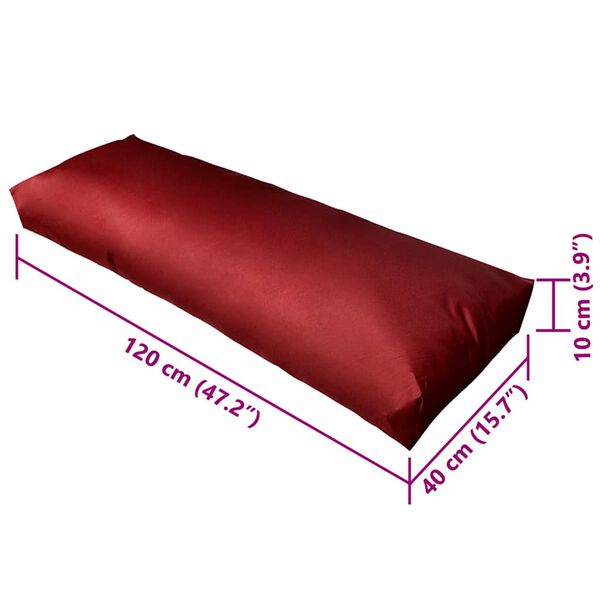 vidaXL Coussin rembourr&eacute; de dossier Bordeaux 120 x 40 x 10 cm